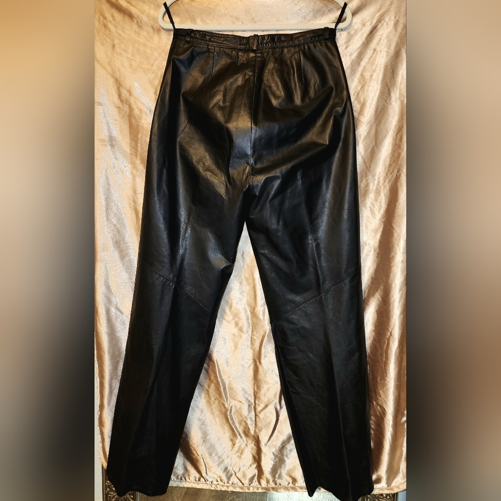 Cedars Black Leather Pants - Picture 2 of 10